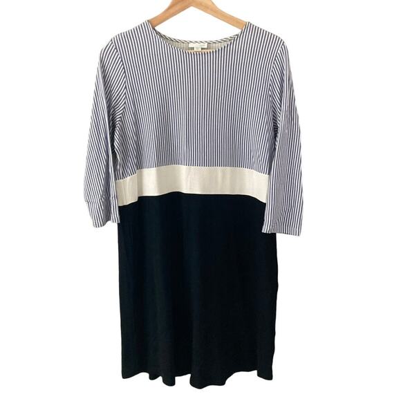 J. Jill Striped Colorblock Sheath Dress - 3/4 Sleeves - Medium Petite - Picture 1 of 5